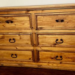 Solid Wood Bedroom Set – Dresser, Chest & 2 Nightstands (4-Piece) – $500