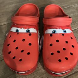 Lightning McQueen Crocs Size 12 Mens
