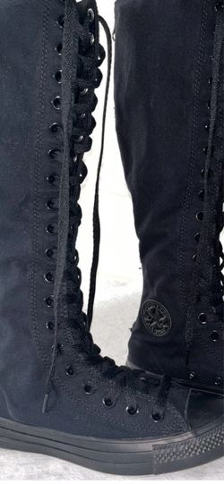 Converse Chuck Taylor All Star XX-Hi sneakers in a black monochrome colorway. Sz 5.6