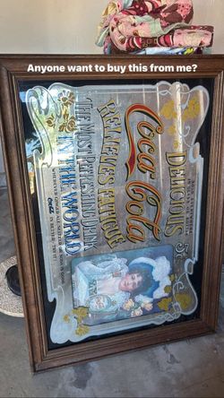 Vintage cola mirror