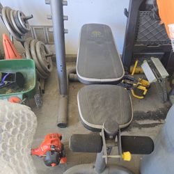 Gold GymXRS 20 Olympic Bench Set With Bar And Weights Included