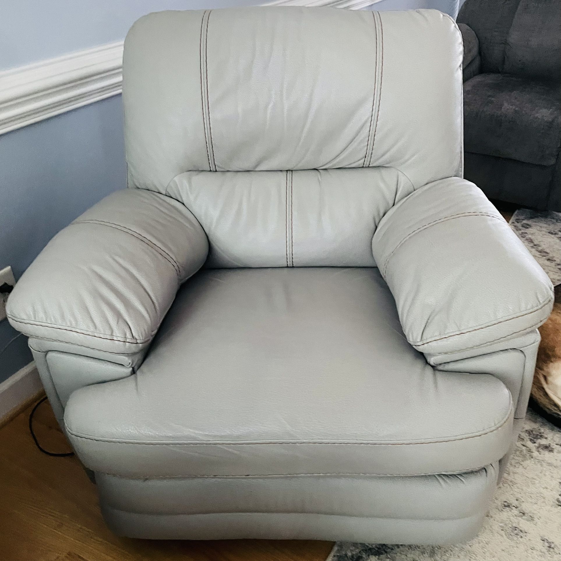 2 Gray Electric Recliners