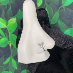 Butterfly Nose Cuff - Silver