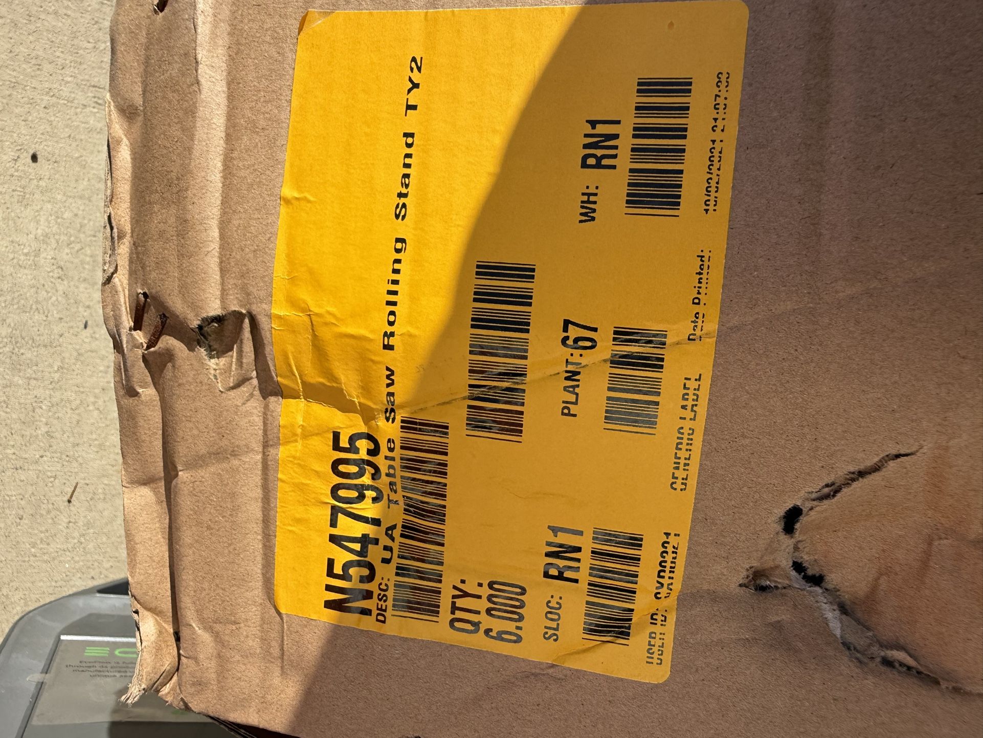 DeWalt Rolling Table Saw Stand (Model N547995 / TY2) – New in Box