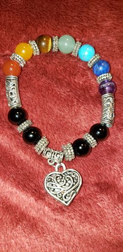 Chakra charm bracelet