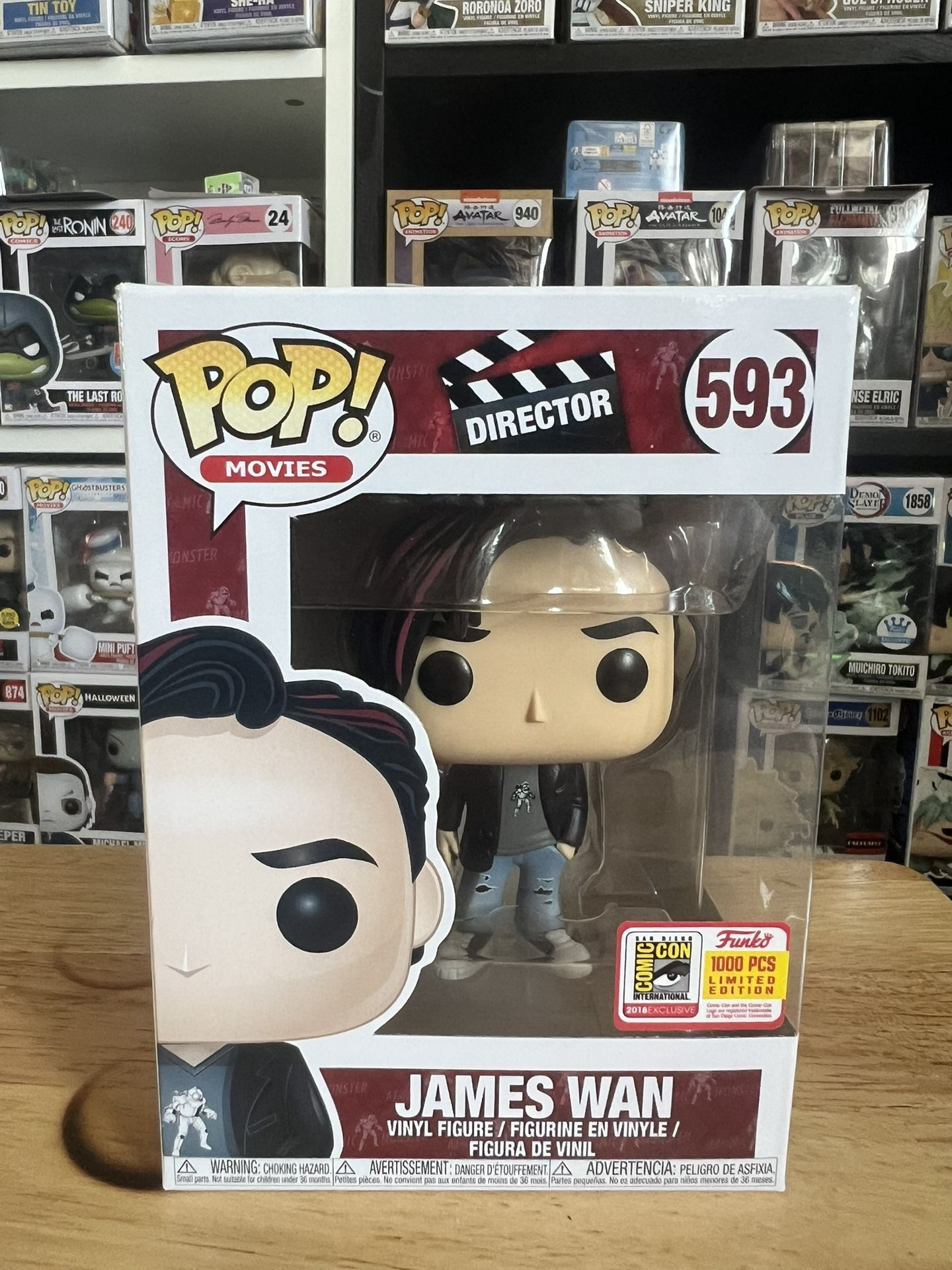 VAULTED LE EXCLUSIVE SDCC STICKER James Wan Funko Pop Directors #593 Horror Saw