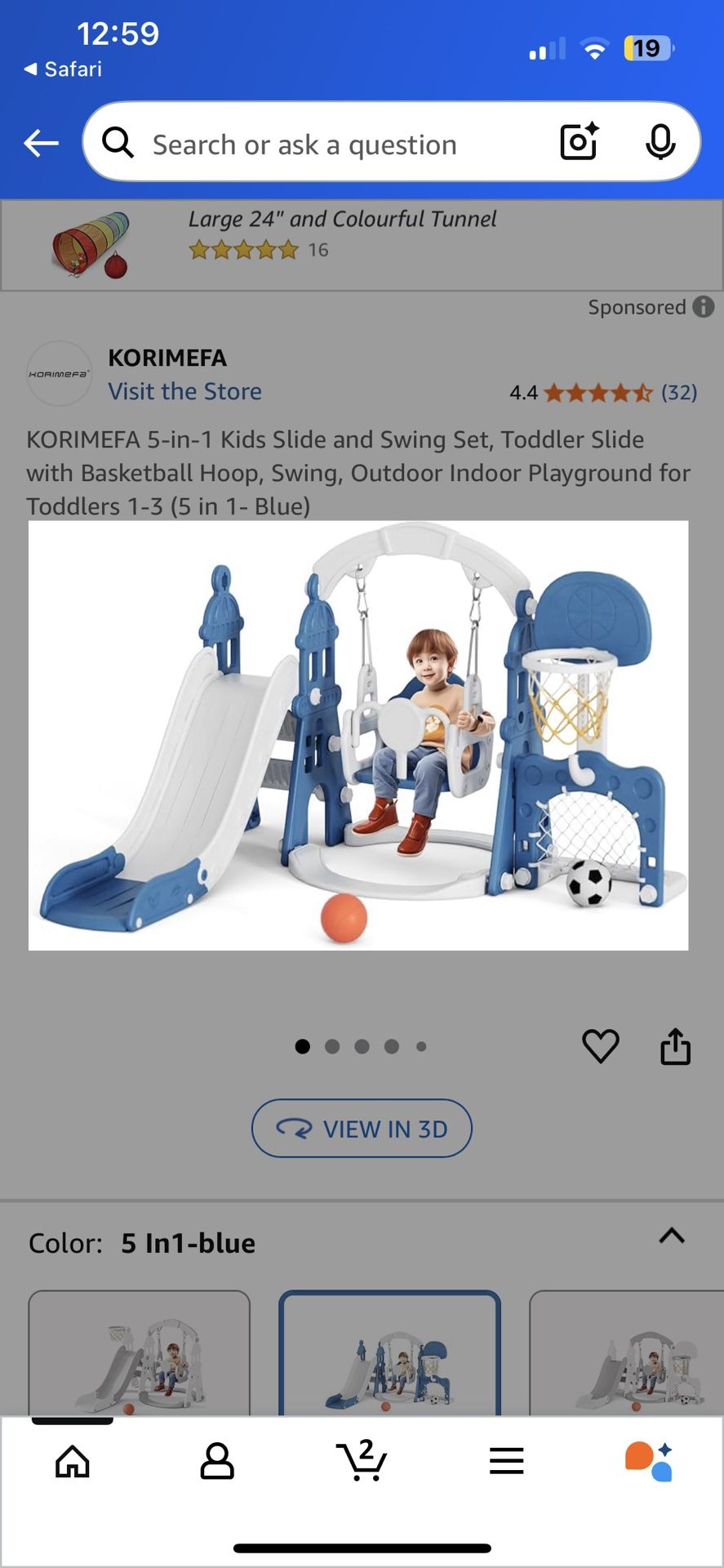 Kids Slide And Swing Set