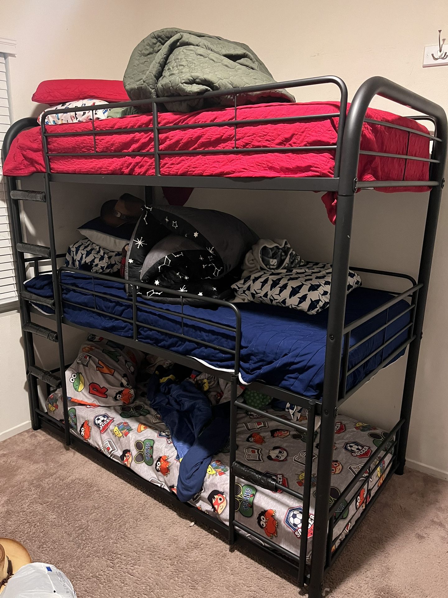 Metal Triple Bunk Bed Frame