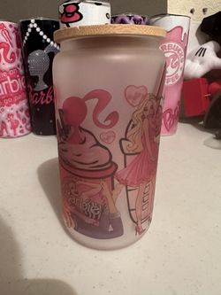 Hermosos Vasos De La Barbie Y Peach