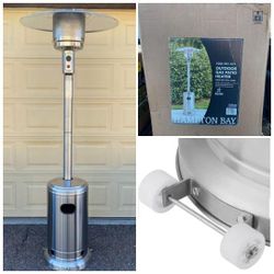 NEW in BOX Hampton Bay Outdoor Commercial Grade Propane Patio Heater with  Wheels for Sale in Mesa, AZ - OfferUp