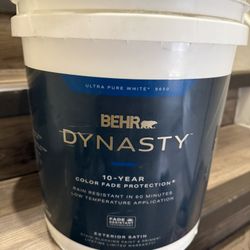BEST Paint Home Depot Sells: BEHR DYNASTY 5 gal. Ultra Pure White Satin Exterior Stain-Blocking Paint & Primer