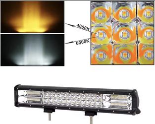 LED off road 14” light bar white, yellow and strobe