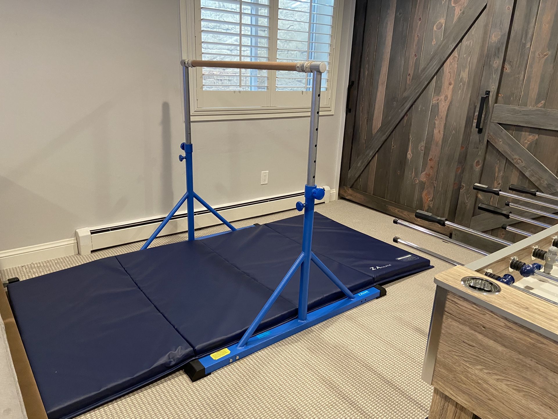 Gymnastics Bars and Mat