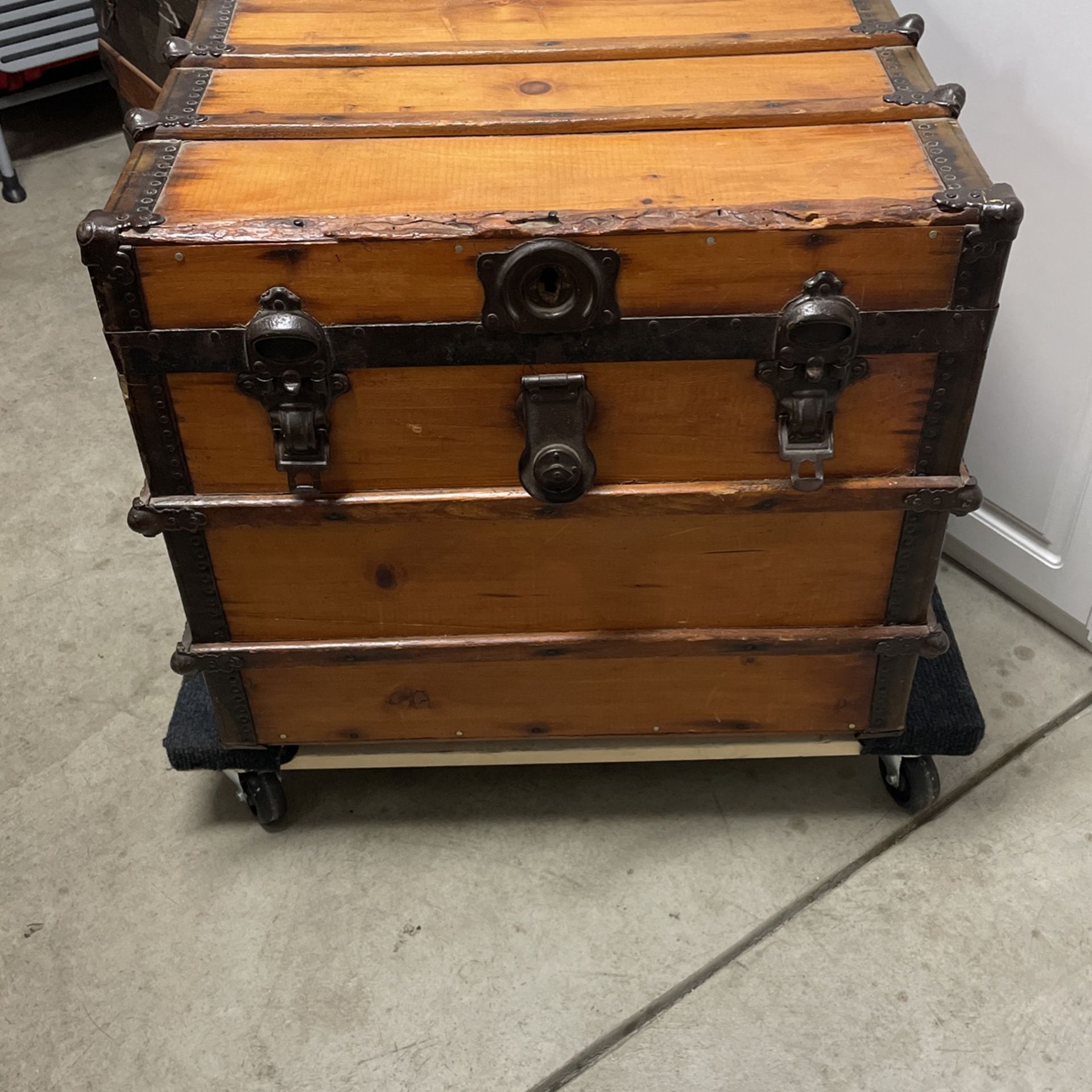 Antique L. Goldsmith And Sons Steamer Trunk