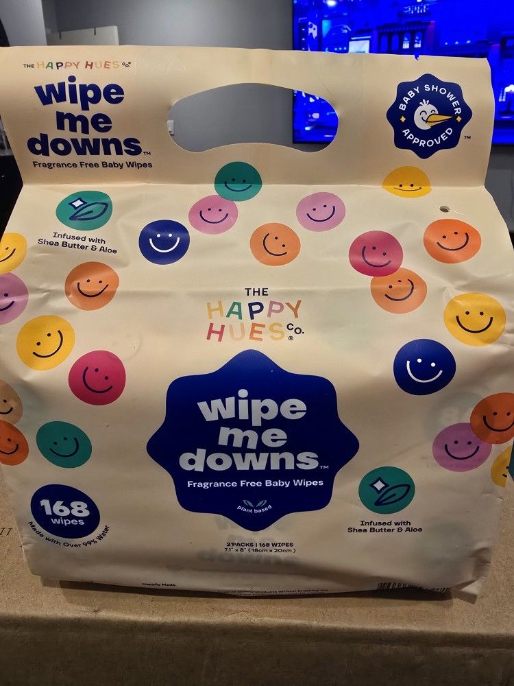 Happy Hues Fragrance Free Baby Wipes, 168 Count