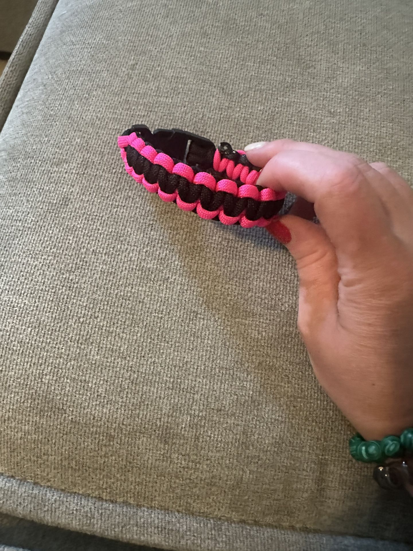 Paracord Bracelet in Pink and Black