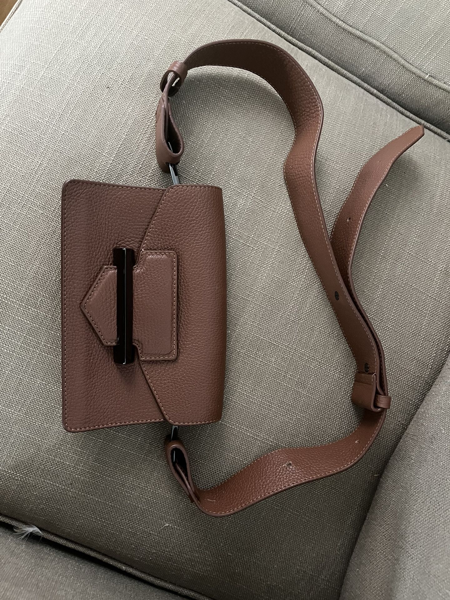 Aquatalia Brown Leather Waist Bag