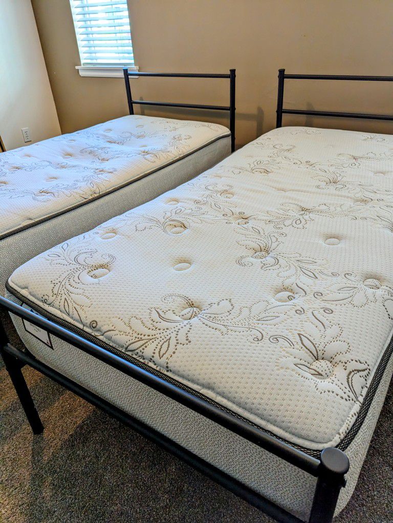 Pair Of Twin Size Bed Frame And Mattress