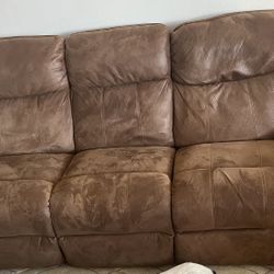 Faux Leather Couch