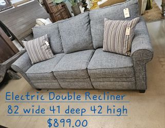 Sofa Electric double recliner GrayWe are located at 2811 East Bell road. Another Time Around Furniture.