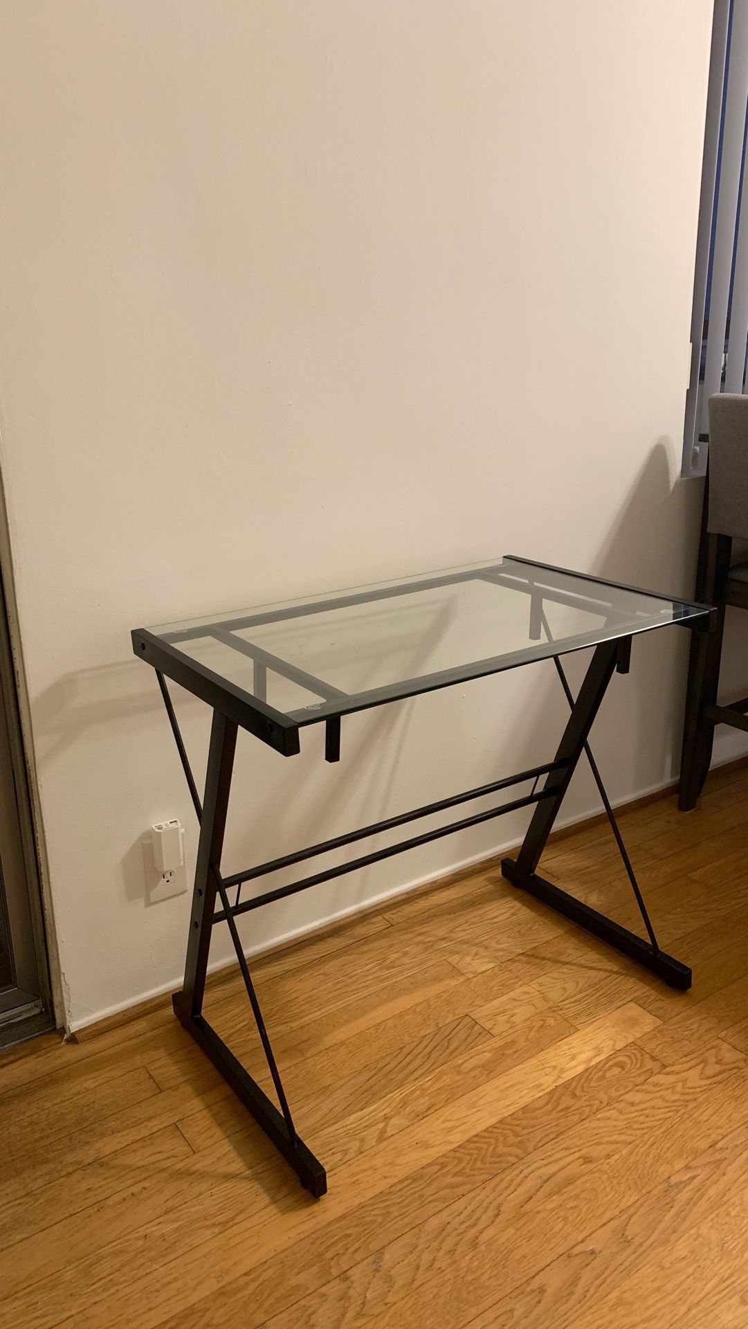 Small glass writing desk