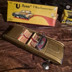 1960s T Bird  Turn Around Toy Car Nice In Box