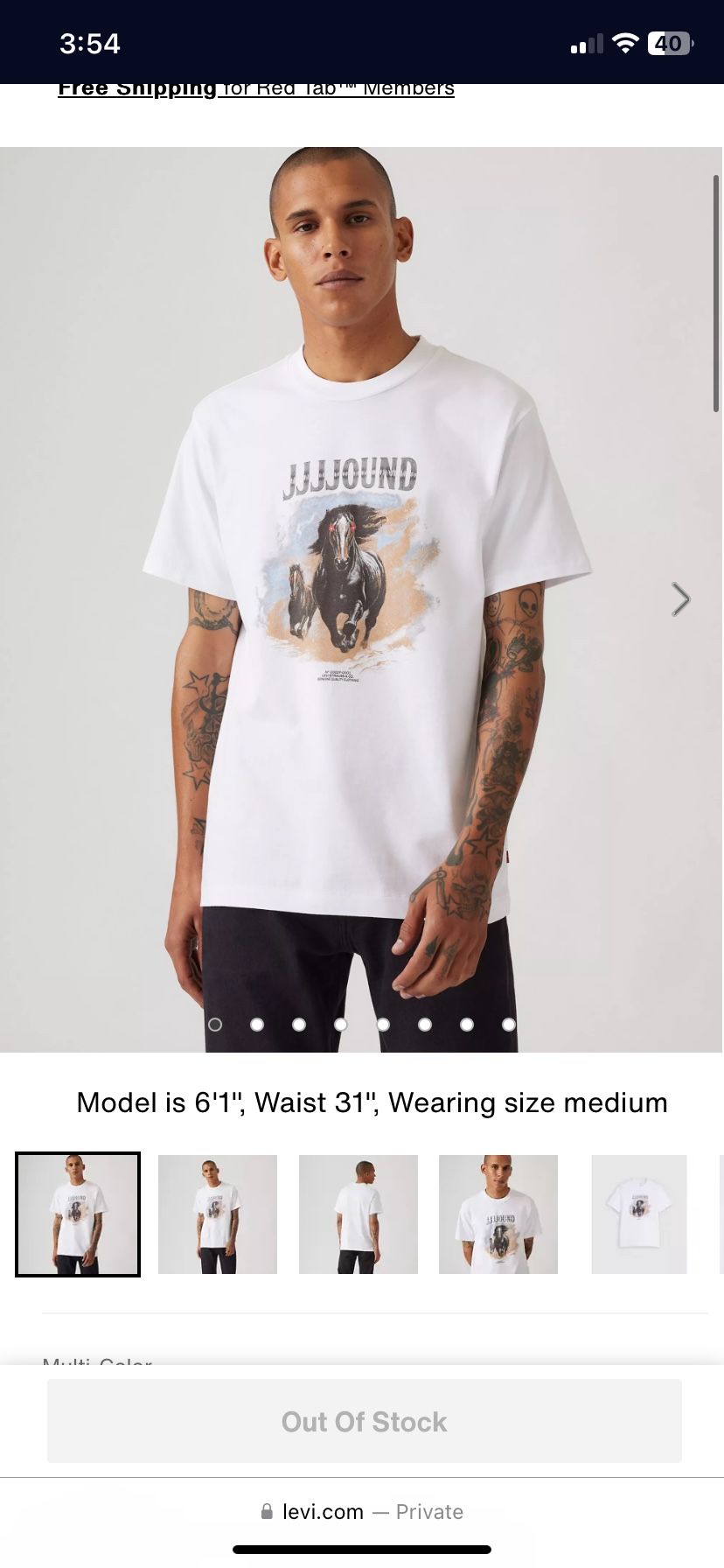 Levi’s Jjjjound Graphic Tee Shirt