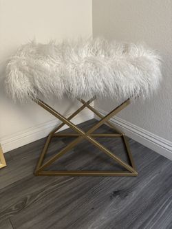 Fur Vanity Bench