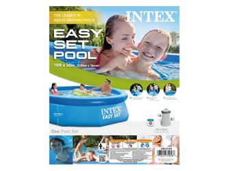 Intex 10' X 30" Easy-Set Above-Ground Swimming Pool With Filter Pump