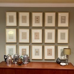 15 Framed Antique Egg Prints - Not Reproductions