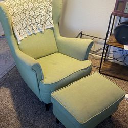IKEA strandmon Arm Chair And Ottoman