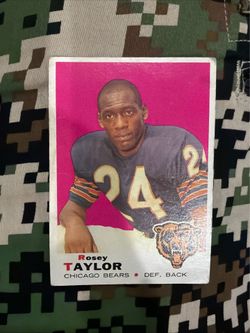 Rosey Taylor 1969 Topps Chicago Bears Football Card