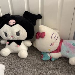 Kuromi and Hello kitty plushy