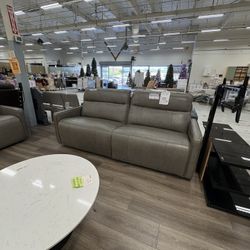 Costco Keira Leather Zero Gravity Power reclining Sofa 