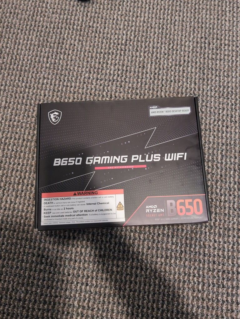 NEVER OPENED- MSI B650 Gaming Plus Wifi Motherboard