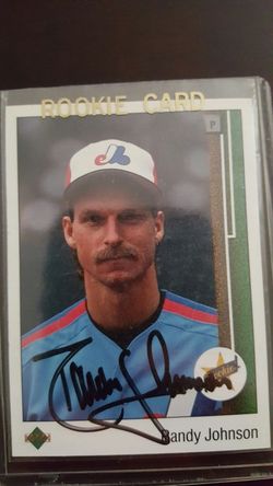 Signed Randy Johnson rookie card