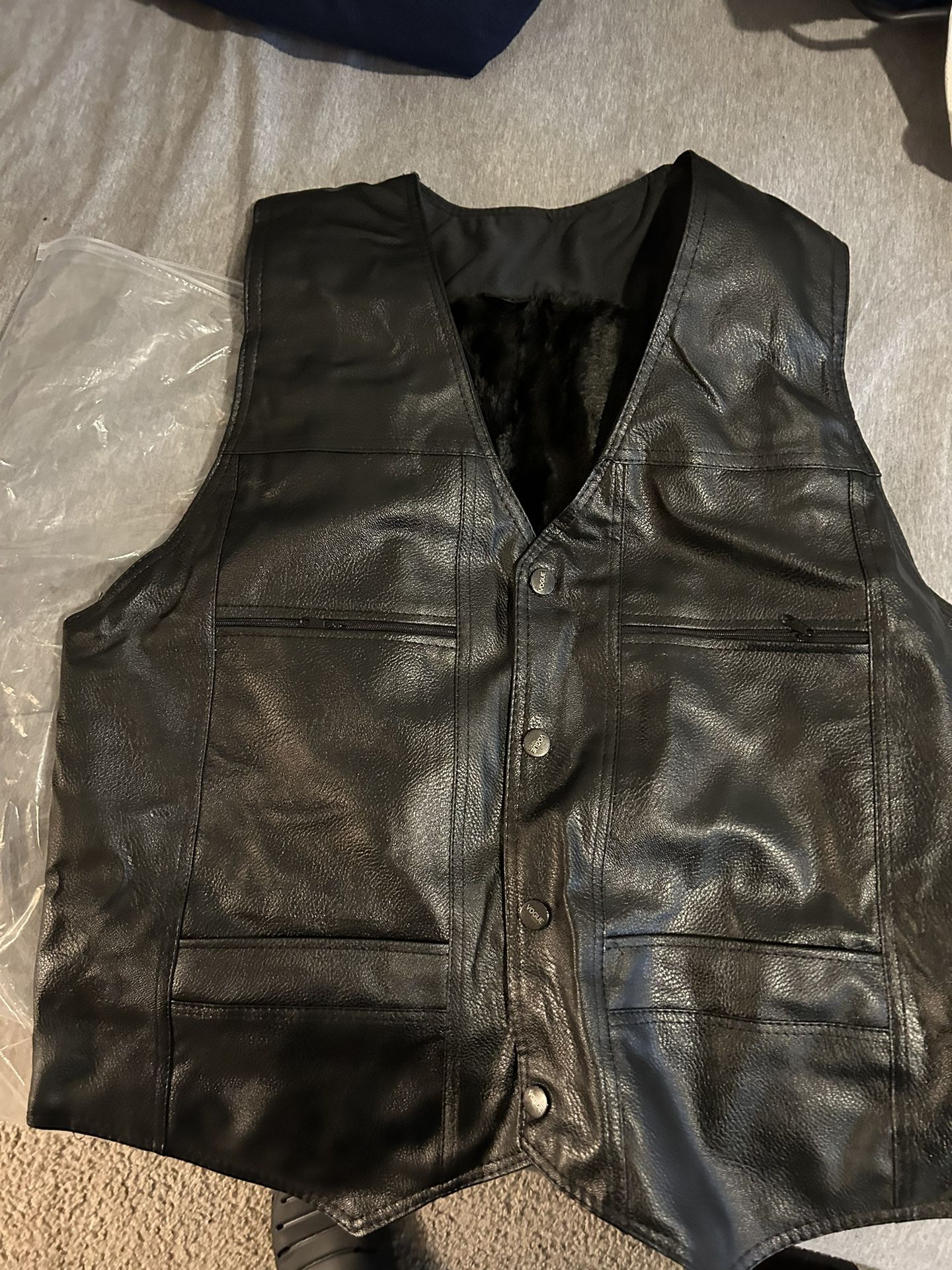 Leather Motorcycle Vest