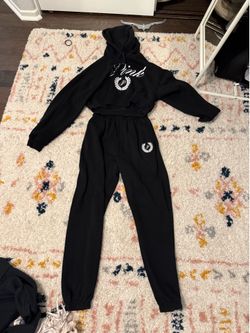 Black sweats and sweater set