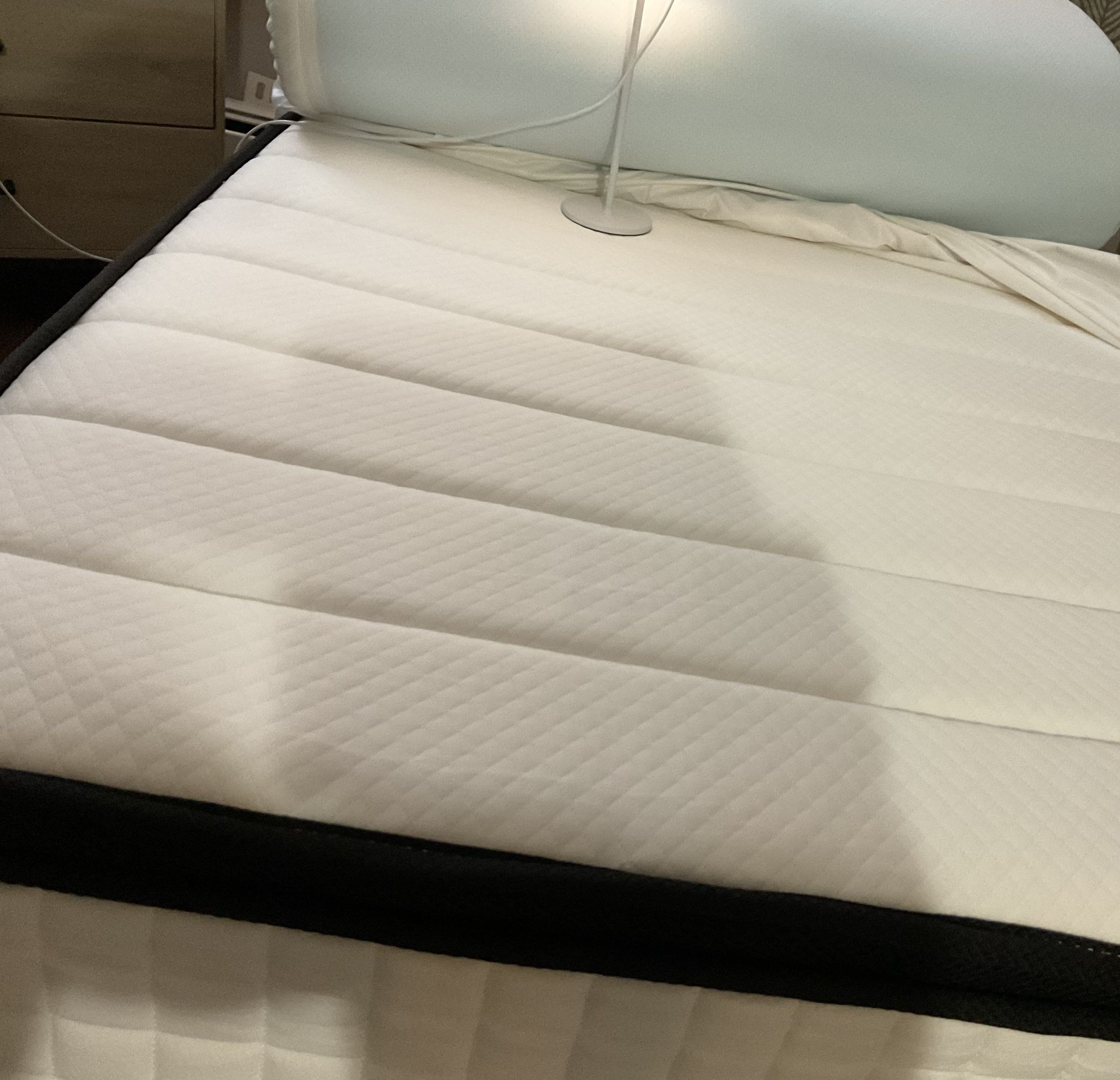 Twin Size Bed Mattress And Wood Frame .