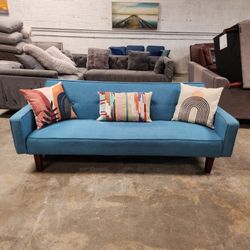 Excellent Condition Blue Futon Sofa Bed Couch FREE DELIVERY!