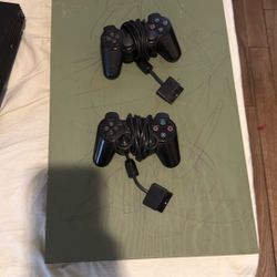 PS2 Fat Console + 2 Controllers & Memory Cards