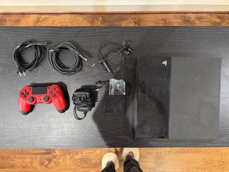 Sony PlayStation 4 Console with Controller,  Cables, and Headset