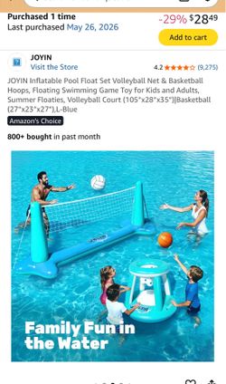 Inflatable pool volleyball net