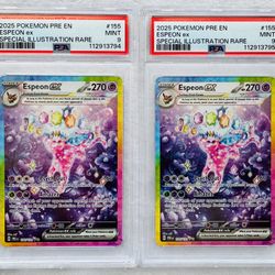 Espeon ex SIR - 2025 Pokemon Prismatic Evolutions - PSA 9 Mint [2x Available]