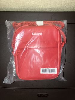 Supreme FW23 Leather Shoulder Bag (Red) - Crossbody Bag