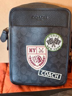 Coach Signature Crossbody Bag with Patches