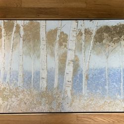 Serene Birch Tree Artwork, 37 x 22.5 inches