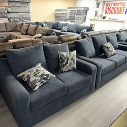 New Sofa Set Navy Blue 