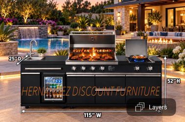 New patio island bbq grill propane stainless steel