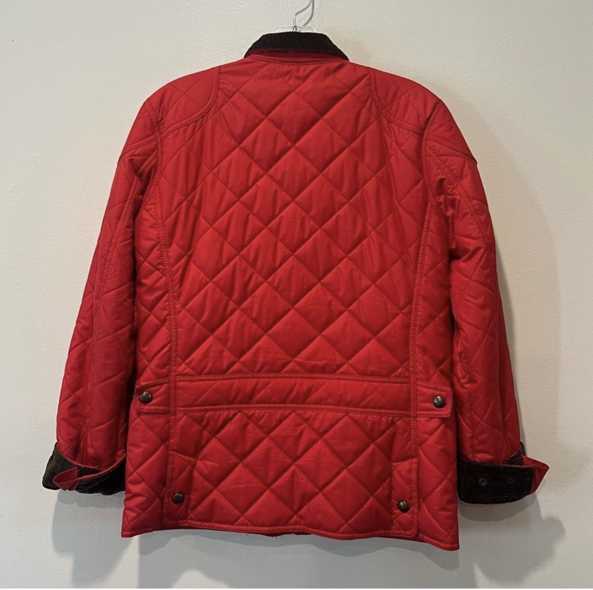 Polo Ralph Lauren Quilted Curdoroy Collar Equestrian Barn Women's Jacket Size XS